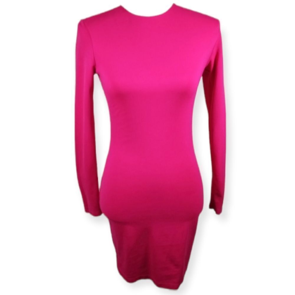 KITTENISH PINK BODYCON OPEN BACK DETAIL DRESS SZ.S EUC